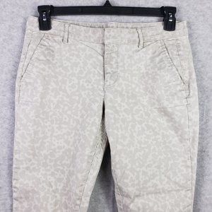 Gap Khaki Jeans Size 04 Skinny Mini Leopard Print Pants